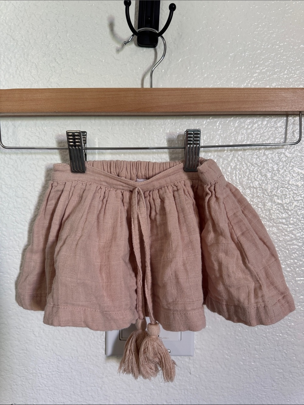 Jamie Kay Baby Blush linen Pink Tassel Skirt